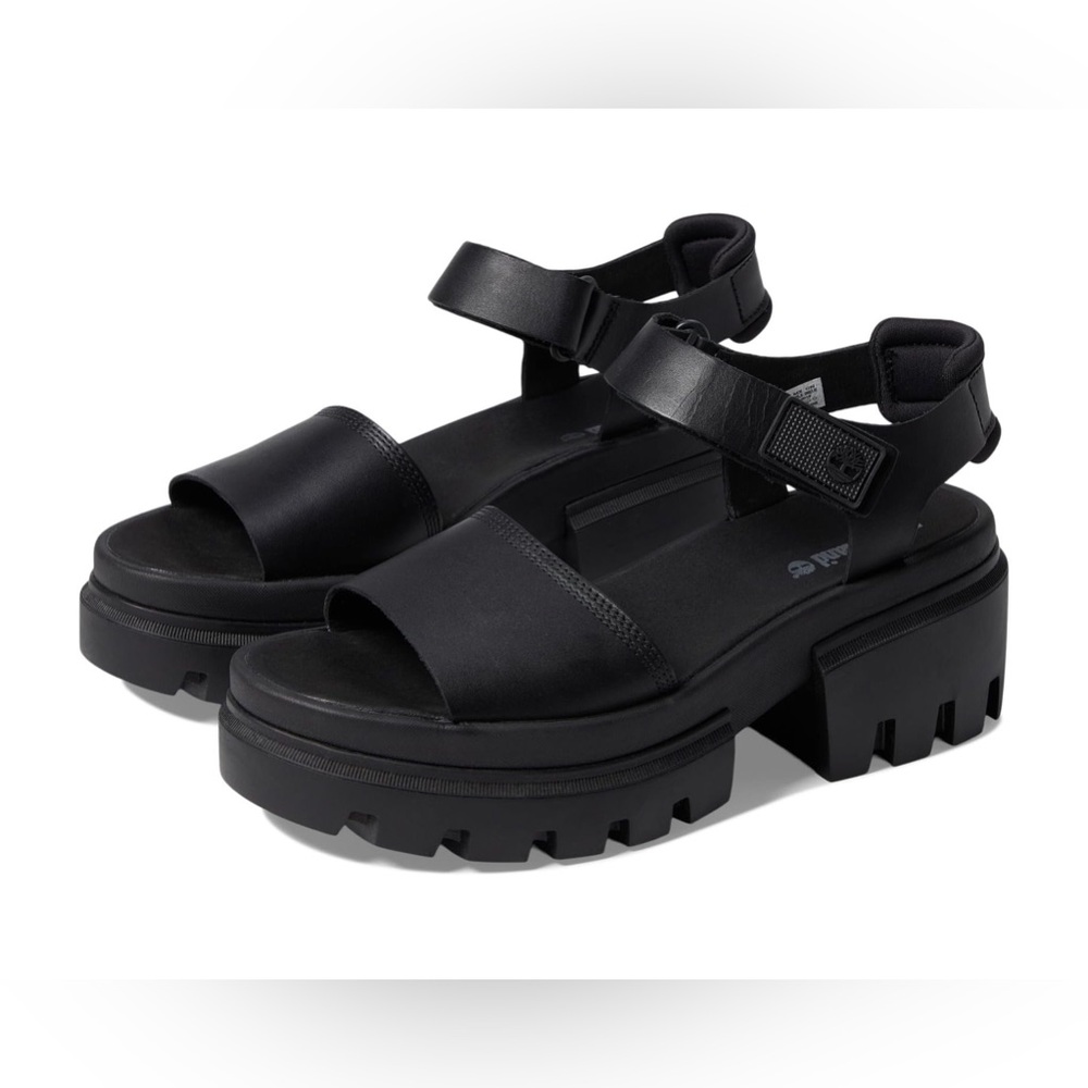 Timberland Everleigh Chunky Platform Leather Ankle Strap Sandal US 10 EU 41.5